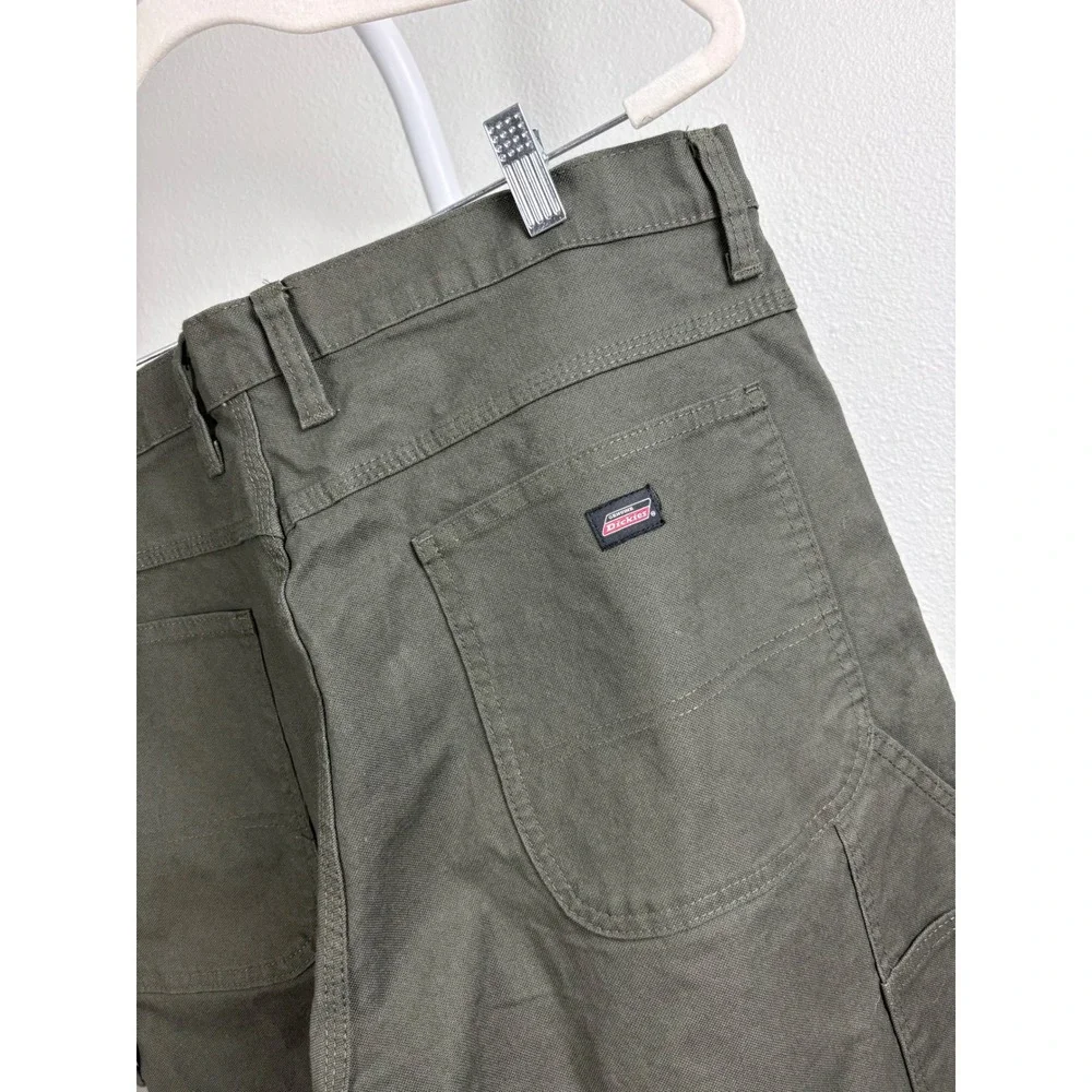 Genuine Dickies Mens Carpenter Pants Olive Green 36x34 Utility Workwear Gorpcore